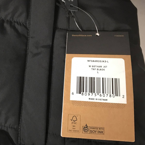 The North Face Womens LARGE Gotham Down Insulated Jacket, Black - Picture 6 of 6